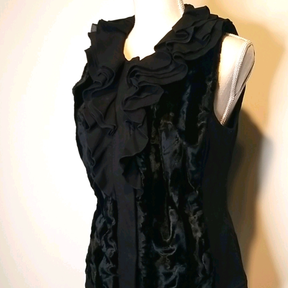 Alfani Faux Fur ruffle vest